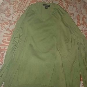 Green knit top